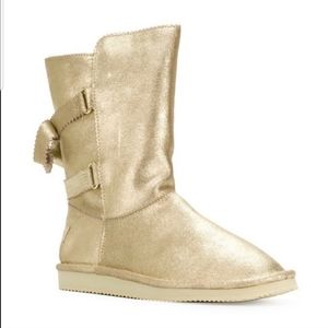 JUICY COUTURE Oleander gold boots booties 9M
